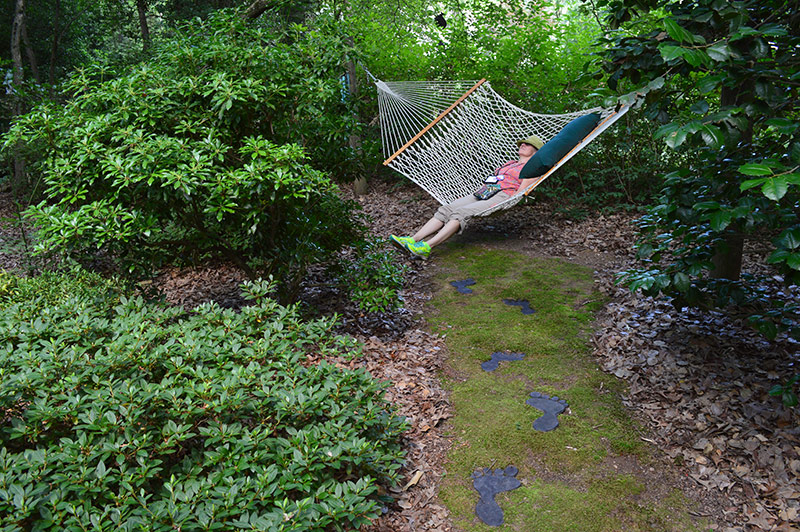 Gardener in Hammock